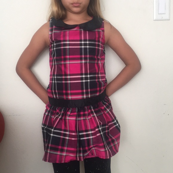 Gymboree Other - Gymboree girls pink and back plaid dress
